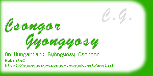 csongor gyongyosy business card