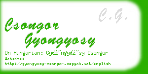 csongor gyongyosy business card